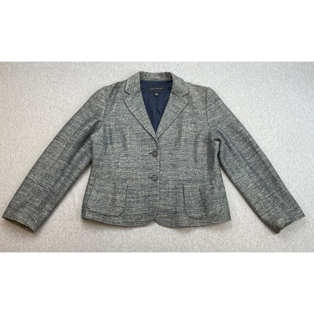 Banana Republic Blazer Womens XL Linen Silk Blend 2-Button Single Breasted